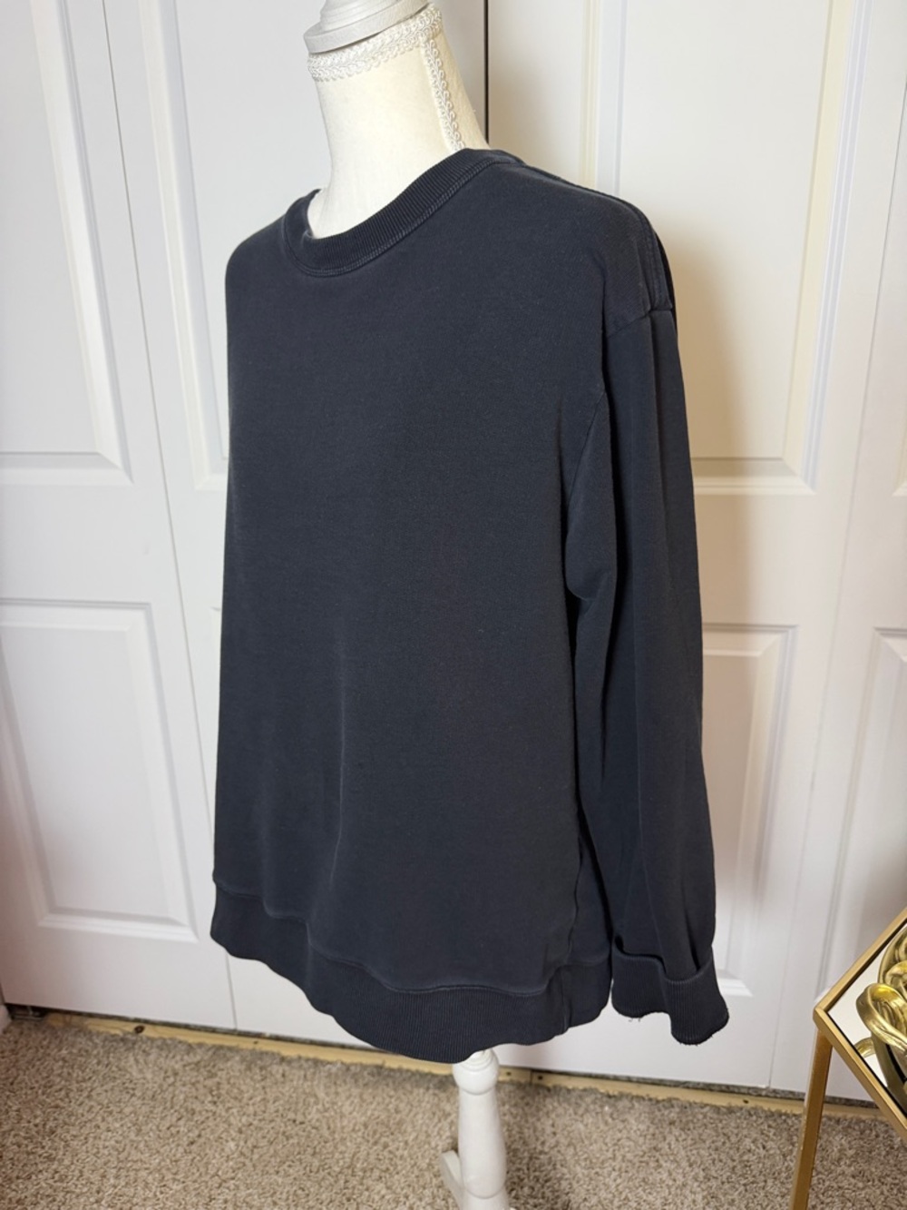 Kenzo Black Crewneck Sweatshirt with White Paris Logo - Picture 3 of 9